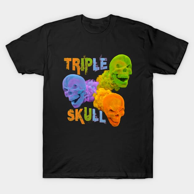 Triple Skull T-Shirt by Tarasevi4